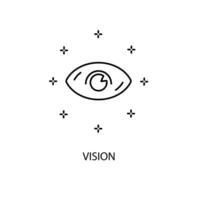 Vision Konzept Linie Symbol. einfach Element Illustration. Vision Konzept Gliederung Symbol Design. vektor