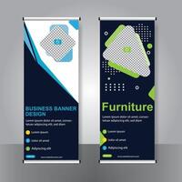 Geschäft Banner rollen oben einstellen standee Banner. modern Banner. Vorlage. vektor