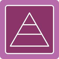 Pyramide Glyphe zwei Farbe Symbol vektor
