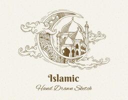 Hand gezeichnet islamisch Illustration Ornament vektor