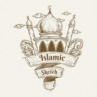 Hand gezeichnet islamisch Illustration Ornament vektor