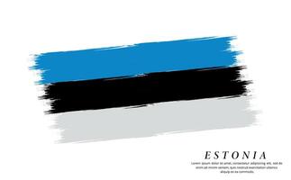 estland flagga borsta vektor bakgrund. grunge stil Land flagga av estland borsta stroke isolerat på vit bakgrund