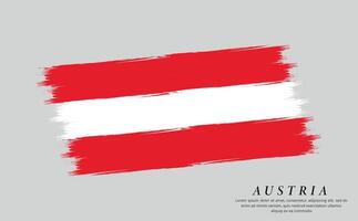 österrike flagga borsta vektor bakgrund. grunge stil Land flagga av österrike borsta stroke isolerat på vit bakgrund