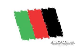 Afghanistan Flagge Bürste Vektor Hintergrund. Grunge Stil Land Flagge von Afghanistan Bürste Schlaganfall isoliert auf Weiß Hintergrund