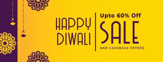 glücklich Diwali Festival Verkauf Banner Design vektor