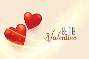 schön Valentinsgrüße Tag Hintergrund mit 3d rot Herzen vektor