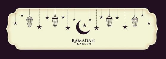 ramadan kareem festival dekorativ islamic baner design vektor