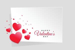rot Herzen Valentinsgrüße Tag Rahmen mit Text Raum vektor