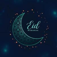 schön eid ul fitr dekorativ Hintergrund mit islamisch Halbmond vektor