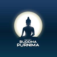 Lycklig buddha purnima händelse bakgrund i indisk stil vektor