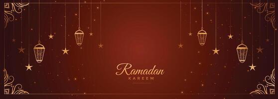 Ramadan kareem wünscht sich Banner mit Arabisch Dekoration vektor