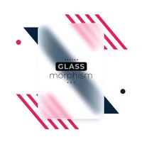 trendig glasmorfism bakgrund med abstrakt lutning design vektor