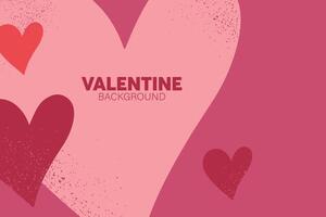 horizontal Banner mit Rosa und Herz Objekt. Platz zum Text. glücklich Valentinsgrüße Tag. Valentinstag mit Pastell- Farben. vektor