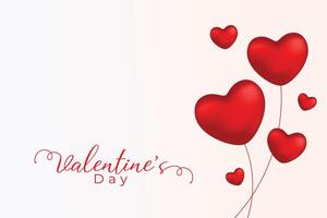 Valentinstag Tag Veranstaltung Hintergrund mit Herz Ballon vektor