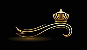 stilvoll golden Krone Hintergrund zum majestätisch Königreich vektor