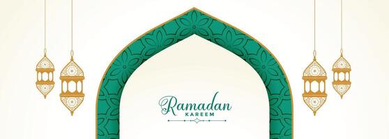 kulturell Ramadan kareem Festival Banner Design vektor