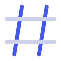 Hashtag Symbol zum Netz, Anwendung, uiux, Infografik, usw vektor