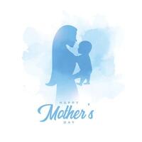 Aquarell Stil Mütter Tag wünscht sich Hintergrund senden Mama Liebe und Pflege vektor