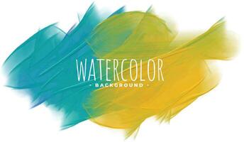 blå och gul abstrakt vattenfärg textur bakgrund vektor