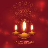 schön glücklich Diwali Bild wünscht sich Karte Design vektor