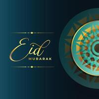 dekorativ eid mubarak islamic festival hälsning bakgrund vektor