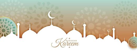 arabicum stil ramadan kareem eller eid mubarak baner design vektor