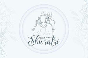 maha shivratri hindu festival av shiv shankar mahadev baner vektor
