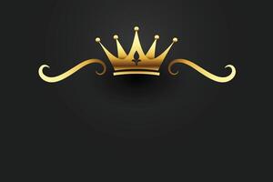 königlich golden Krone Hintergrund zum Jahrgang Schatz Design vektor