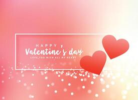 romantisch Valentinstag Tag Poster Design Hintergrund vektor