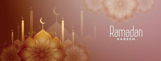 Ramadan Monat islamisch dekorativ Banner Design vektor
