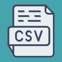 csv-Vektorsymbol vektor