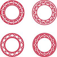 Chinesisch traditionell Kreis Rahmen Symbol. isoliert auf Weiß Hintergrund. vektor