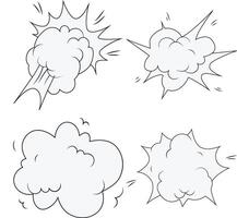 Comics Explosion Wolken Symbole. Comic chatten, Karikatur Vektor Illustration