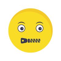 Mute Emoji Vector ikon