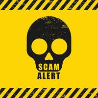 Betrug warnen Warnung Hintergrund bleibe sicher von online Betrug vektor