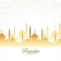 Ramadan kareem Moschee Gruß Design vektor