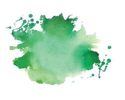 abstrakt grön vattenfärg borsta stroke textur bakgrund vektor