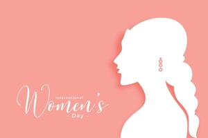 International Damen Tag schön Gruß Karte zum Ihre wünscht sich vektor