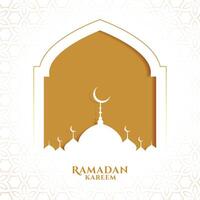 ramadan kareem islamischer gruß im papierstil vektor