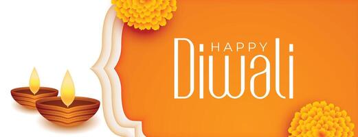 nett glücklich Diwali indisch Festival Netz breit Banner Design vektor