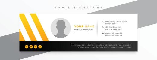 Fachmann Email Unterschrift Karte Vorlage Design zum Geschäft Promo vektor