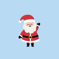 süß Santa Claus, fröhlich Weihnachten und glücklich Neu Jahr. eben Stil, Weihnachtsmann claus Karikatur Charakter vektor