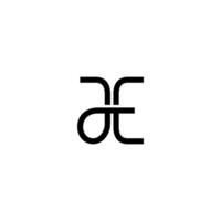 en svart och vit logotyp för en företag kallad 65 eller ae vektor