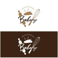 bageri logotyp bricka retro vektor illustration.för cupcake,bageri.kaka årgång typografi logotyp design.