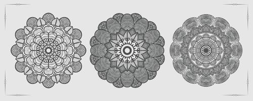 Vektor Luxus Mandala Vorlage Hintergrund und Zier Design zum Färbung Buchseite, Gruß Karte, Einladung, Tätowierung, Blumen- Mandala.