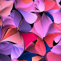 mehrfarbige abstrakte geometrische Blumen mit Farbverlauf, Vektorhintergrund vektor