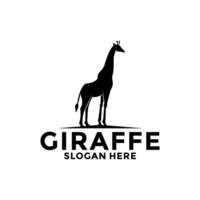 giraff vektor logotyp, giraff djur- logotyp design mall