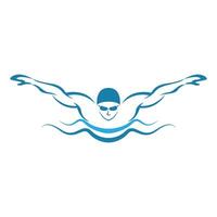 simning sport ikon logotyp vektor