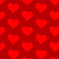 Muster von rot Herzen zum Valentinstag Tag. Vektor Illustration