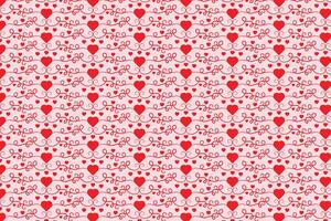 röd kärlek romantisk textur valentines dag, abstrakt hjärtan virvlar mönster, lockigt hjärta upprepa bakgrund, krusidullar virvlande roman sömlös omslag papper, härlig elegant digital tyg vektor
